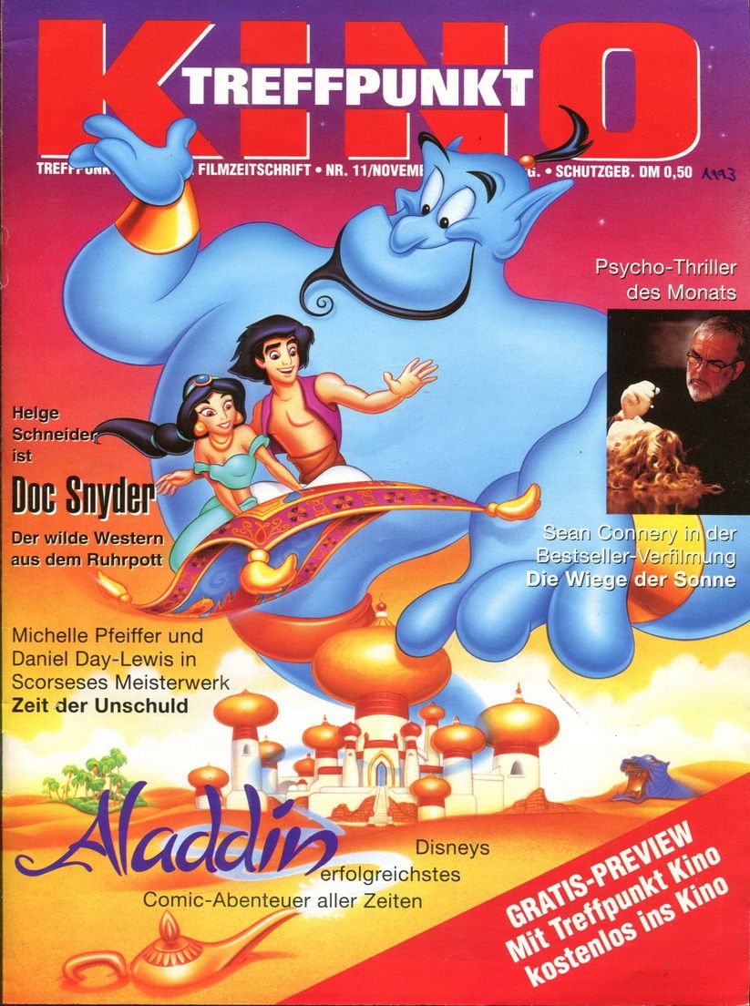 TREFFPUNKT KINO magazine side cover Issue  11 November  1993